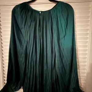 Lane Bryant Teal Pleated Top